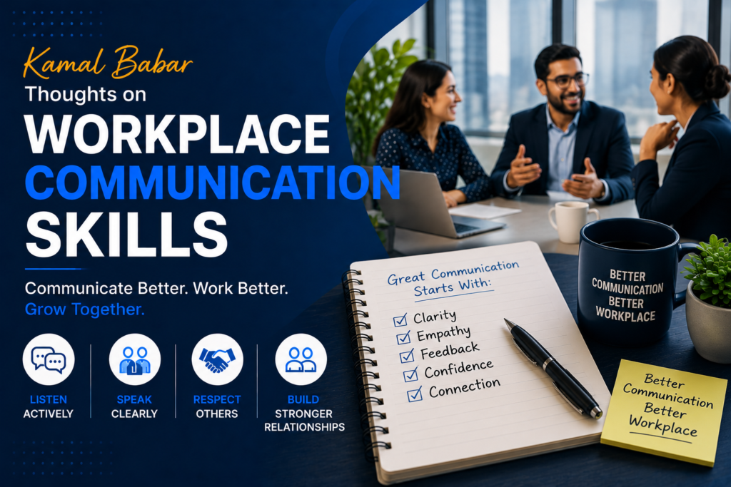 Kamal Babar Thoughts on Workplace Communication Skills